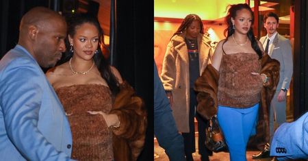 Rihanna opuszcza paryski hotel o drugiej w nocy i wraz z przyjaciółką udaje się na kolację (ZDJĘCIA)
