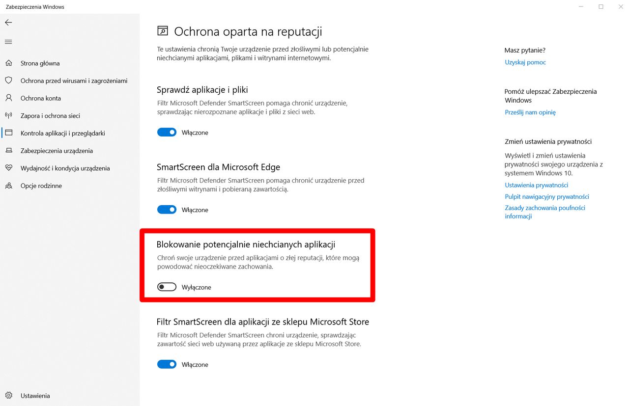 Microsoft zdalnie włącza jedną z opcji Defendera