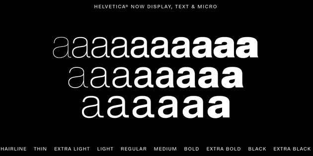 Helvetica Now info