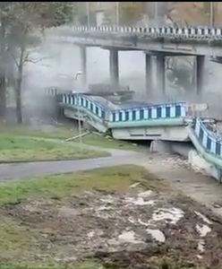 W Koszalinie zawalił się wiadukt. Nowe nagranie