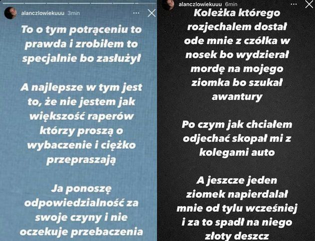 Raper celowo potrącił mężczyznę na parkingu pod centrum handlowym
Fot: IG/alanczlowiekuuu