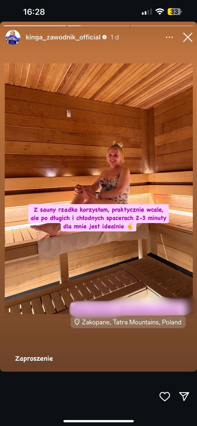 Kinga Zawodnik wypoczywa w zakopanem
