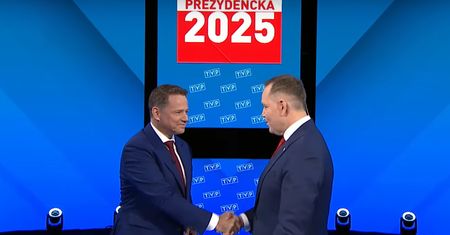 Pojedynek na wizji. Trzaskowski i Nawrocki w debacie prezydenckiej