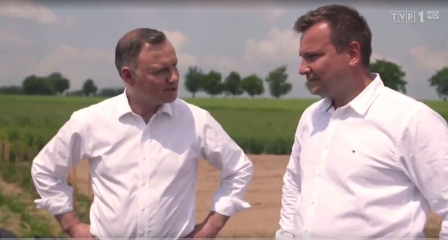 Andrzej Duda odwiedził Bardowskich. Spotkanie zrelacjonowały "Wiadomości"