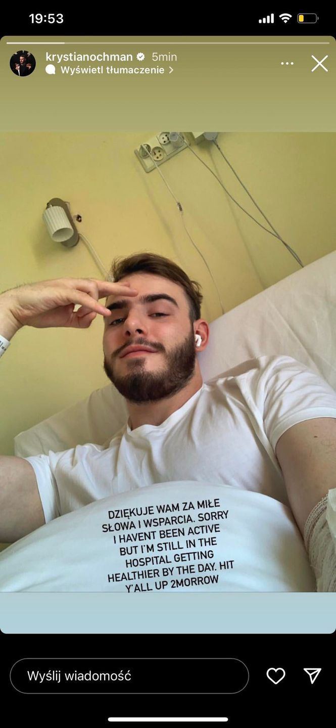 Krystian Ochman ma problemy ze zdrowiem