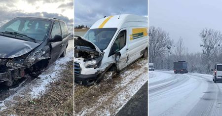 Armagedon pogodowy na drodze. Zdarzenie w Rogozinie, ślizgawka w Srebrnej [FOTO&FILM]
