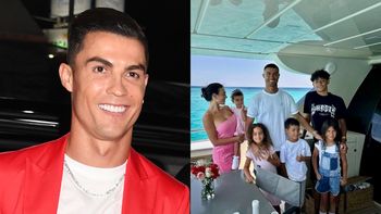 Cristiano Ronaldo byczy się na jachcie z Georginą i PIĘCIORGIEM swoich dzieci (FOTO)