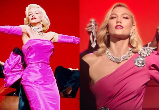 Karlie Kloss jako Marilyn Monroe w reklamie biżuterii