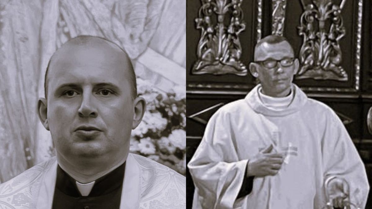Zmarł ksiądz Rafał Palacz (od lewej) i Marcin Bajer.