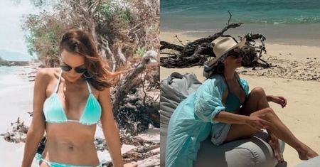 Anna Wendzikowska z fryzurą czesaną wiatrem pozuje w bikini podczas kolejnej wyprawy. Taka to pożyje? (ZDJĘCIA)