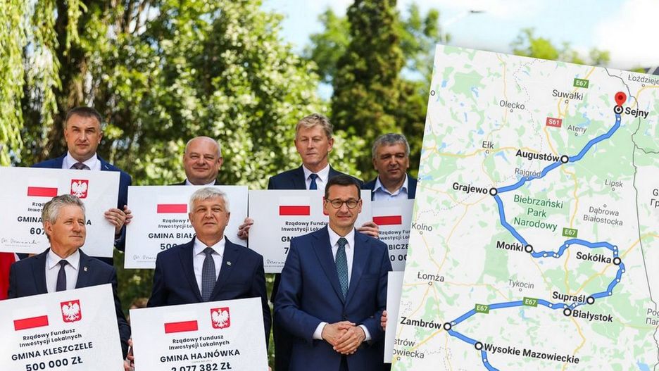 Wybory prezydenckie. Premier Mateusz Morawiecki ruszył na Podlasie. Rozdaje samorządom czeki na miliony złotych
