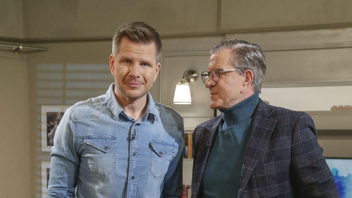 Filip Chajzer z ojcem Zygmuntem