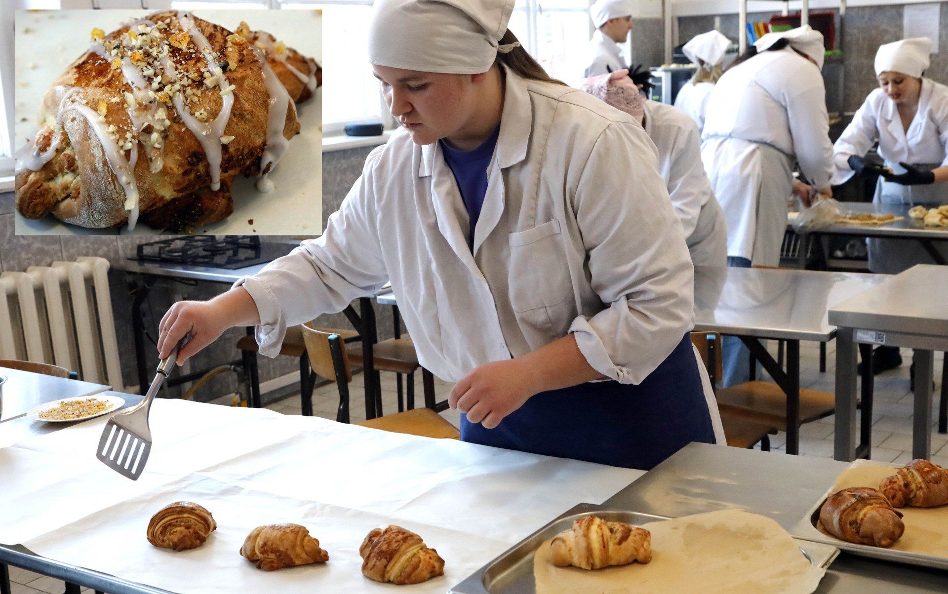 W ZSGH w Grudziądzu byliśmy świadkami wypieku rogali święto marcińskich