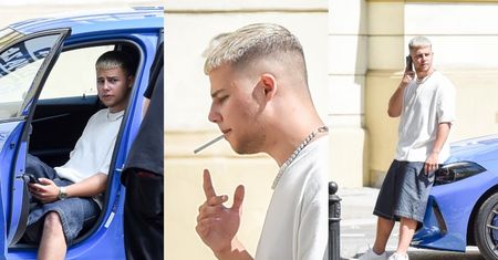 "GROŹNY" Allan Krupa puszcza dymka i pozuje na masce "beemy" za ponad 100 TYSIĘCY złotych (ZDJĘCIA)