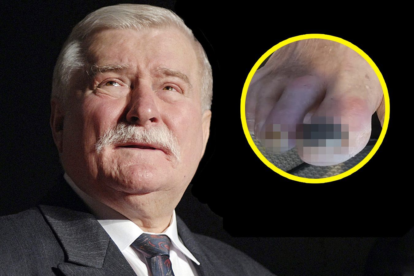 Lech Wałęsa pokazał swoje stopy. Internauci reagują