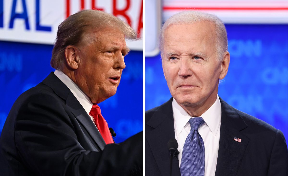 Donald Trump i Joe Biden w czasie debaty