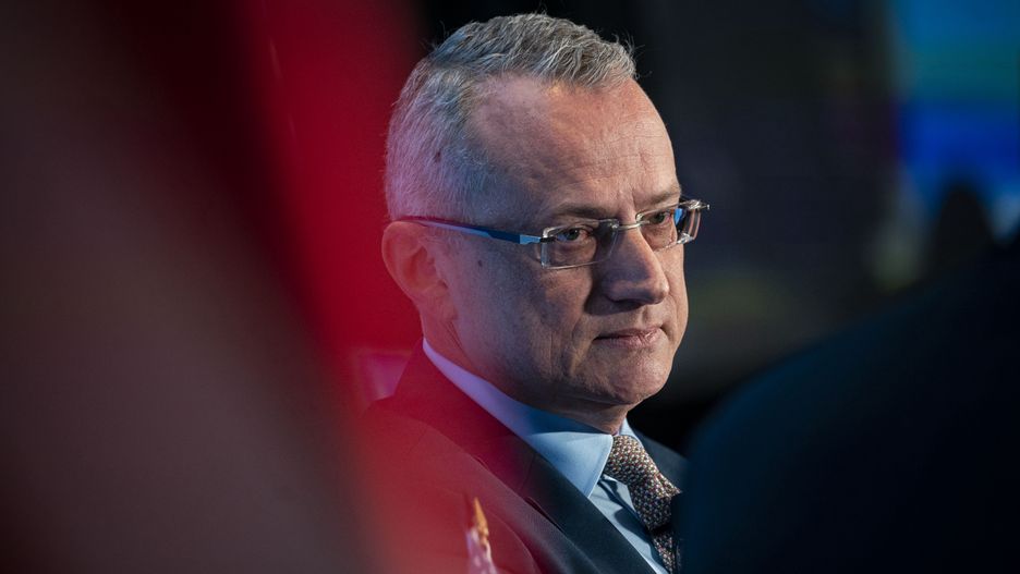 Marek Magierowski, Poland's ambassador to the United States, pauses during an interview at an Economic Club of Washington event in Washington, D.C., U.S., on Wednesday, April 20, 2022. Magierowski has said there is a "short window of opportunity to deliver weapons to Ukraine" as the Biden administration is preparing to announce another $800 million in weapons and support for Ukraine. Photographer: Al Drago/Bloomberg via Getty Images