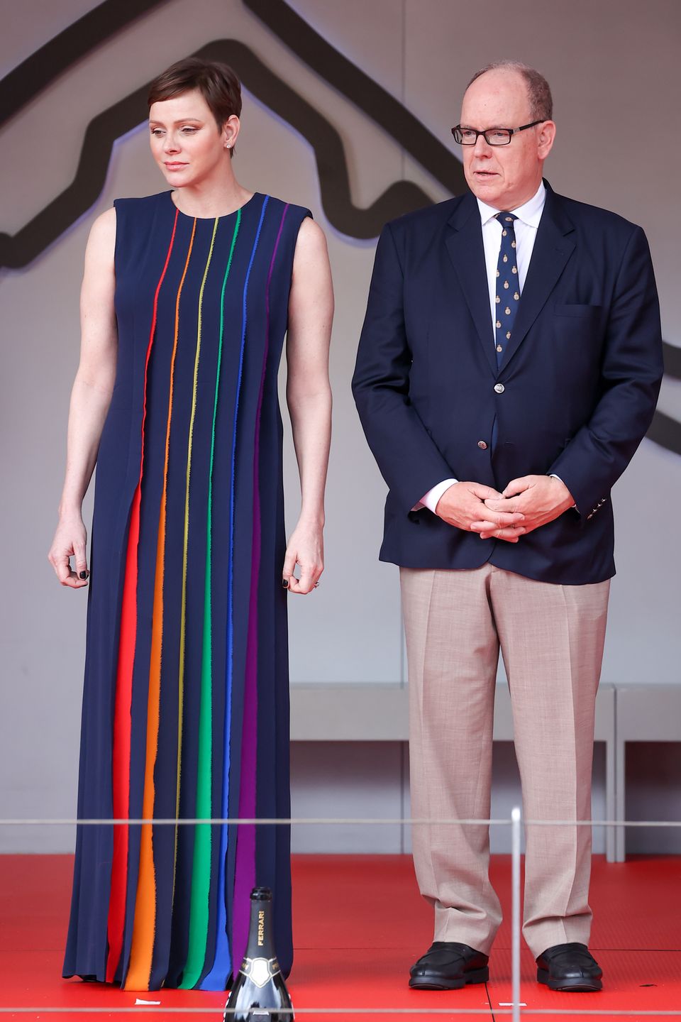 Księżniczka Charlene i książę Albert na wyścigu F1