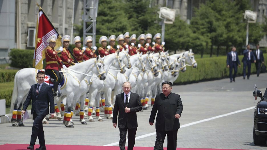 Władimir Putin i Kim Dzong Un