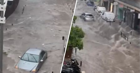 Niewiarygodne obrazki z Cannes. Ulicami płynęły porwane samochody