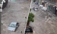 Niewiarygodne obrazki z Cannes. Ulicami płynęły porwane samochody