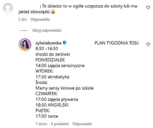 Sylwia Bomba opublikowała filmik z córką i wdała się w dyskusję