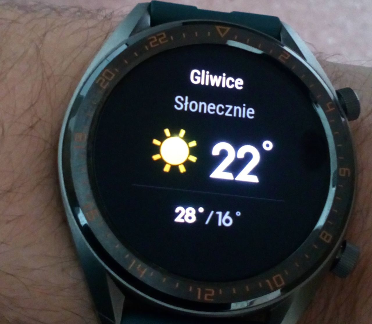 Aktualna pogoda na Huawei Watch GT