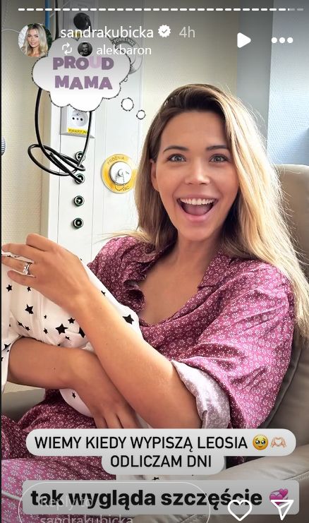 Sandra Kubicka wie, kiedy wypis jej syna (Instagram)