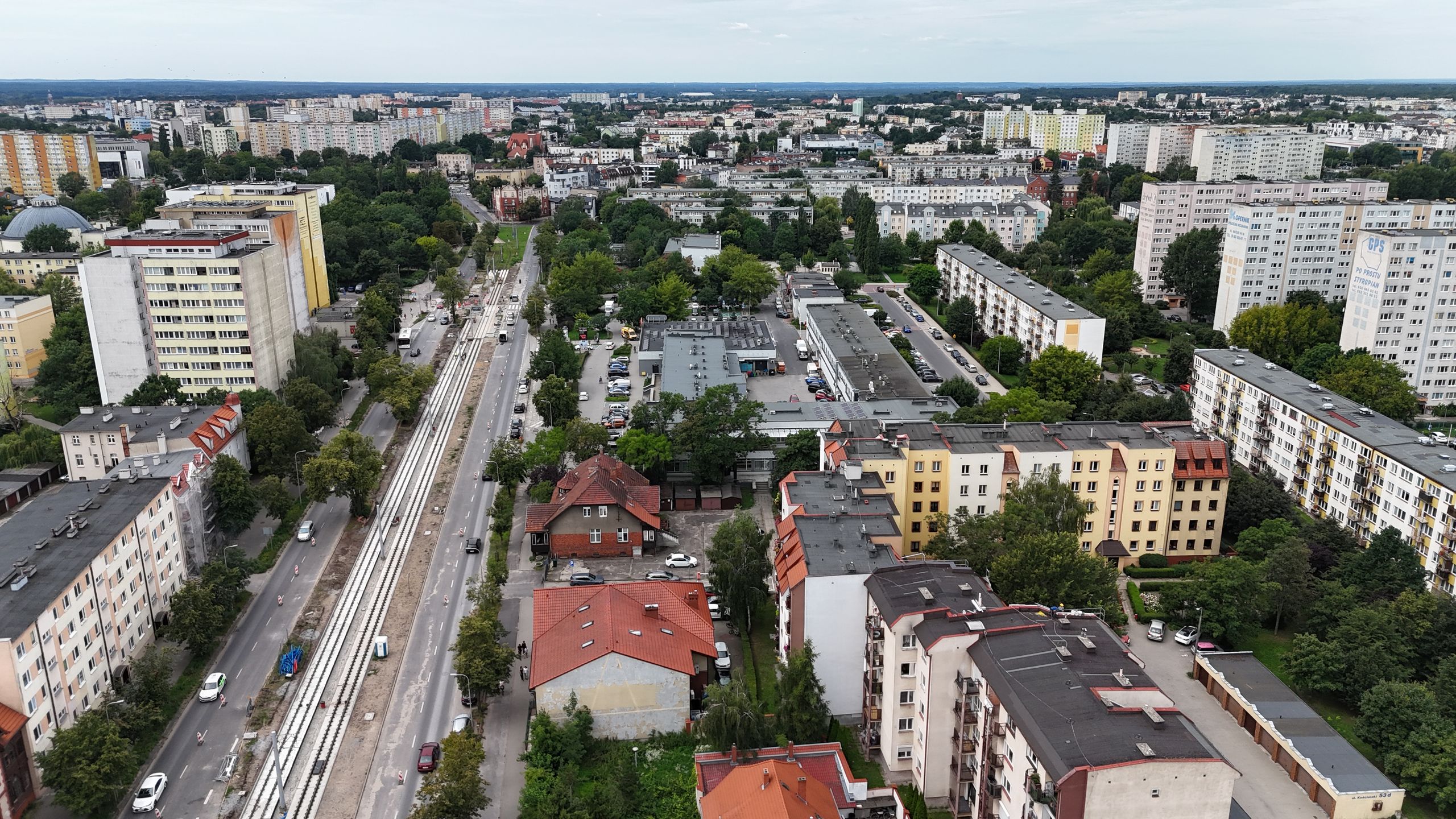 Torowisko na ulicy Kościuszki