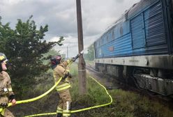 Pożar pociągu do Lublina. Lokomotywa w ogniu