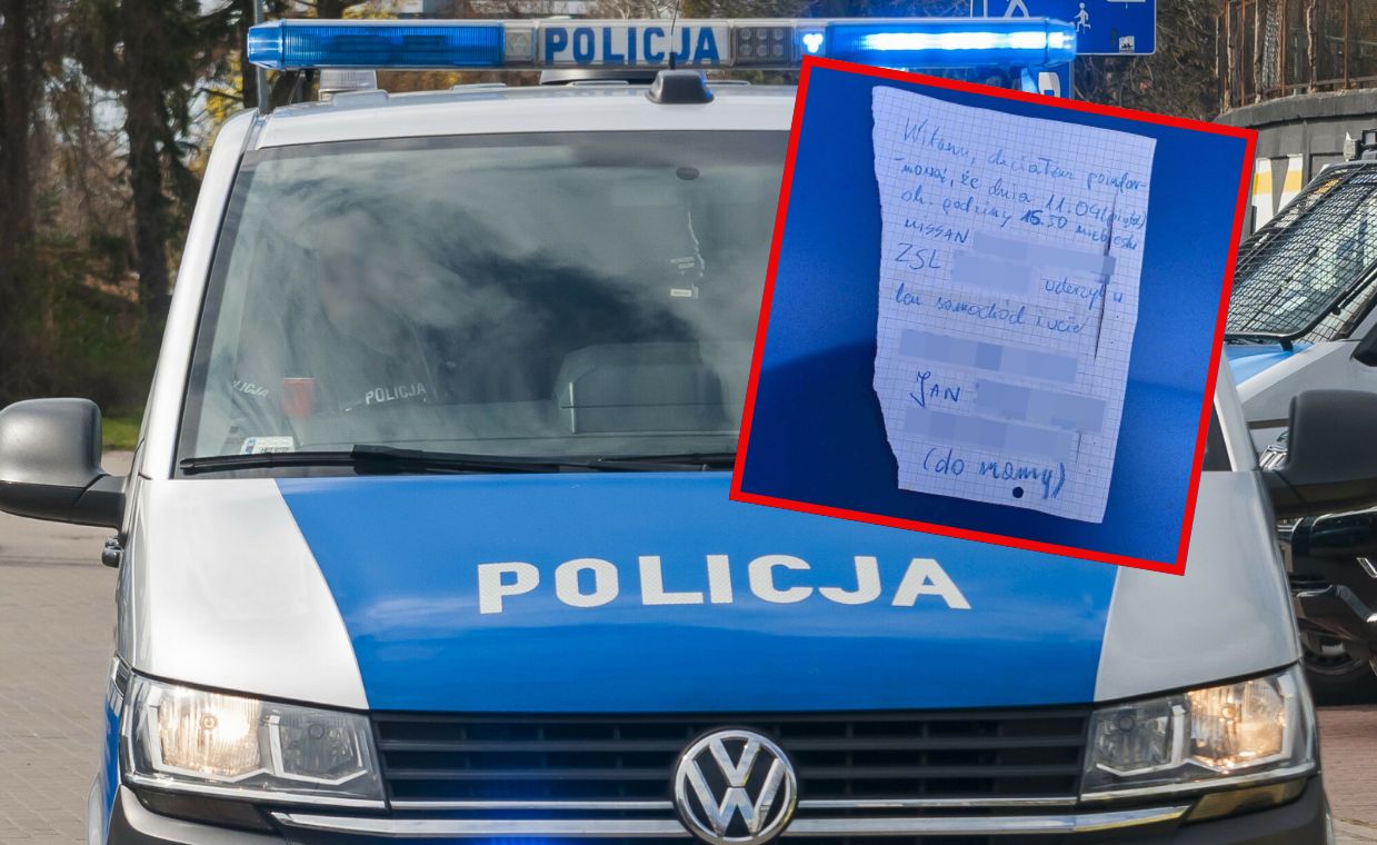 11-latek bohaterem. Zostawił wiadomość, pomógł znaleźć sprawcę kolizji