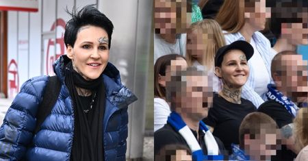 Rzadki widok: Agnieszka Chylińska kibicuje na niedzielnym meczu Lech Poznań – Pogoń Szczecin (FOTO)