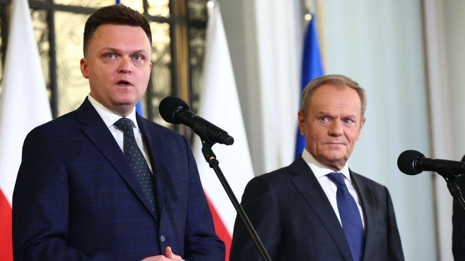 Szymon Hołownia i Donald Tusk 