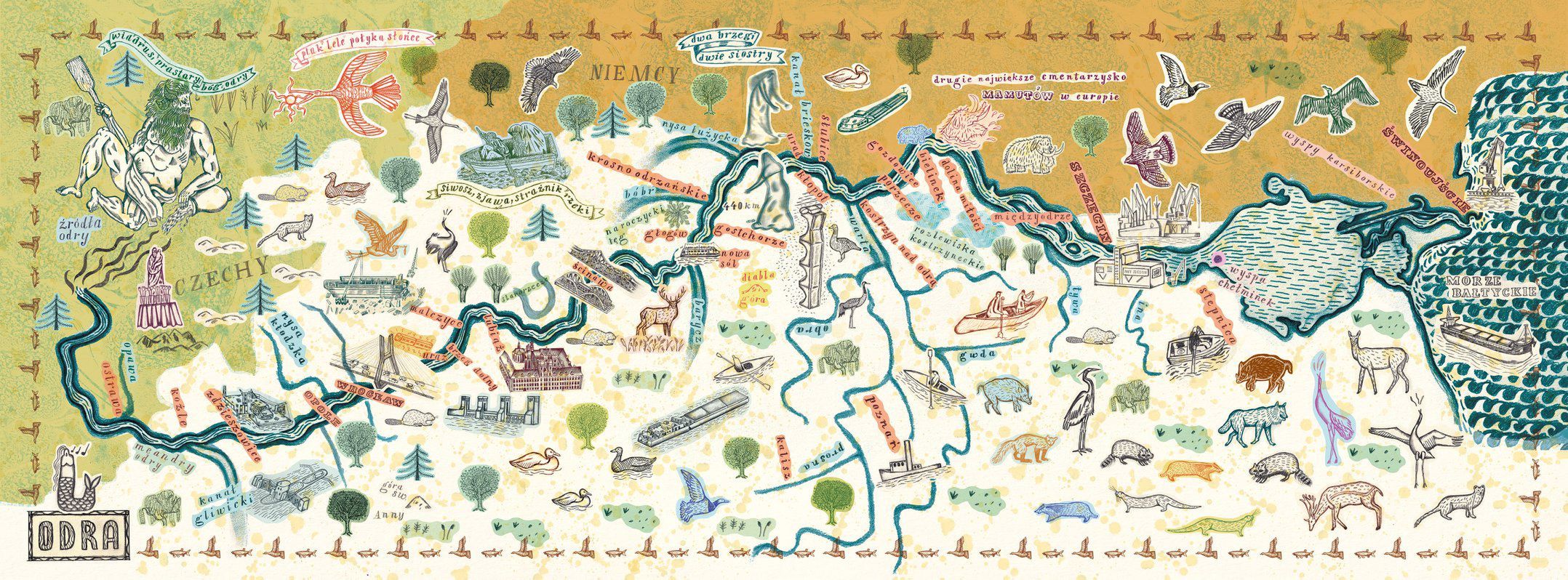 Wrocław. Dźwiękowy Szlak Odry. Mapa,która pokazuje Odrę z innej strony