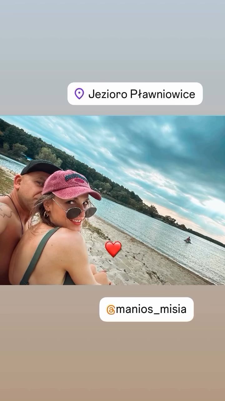 Michalina Manios z partnerem