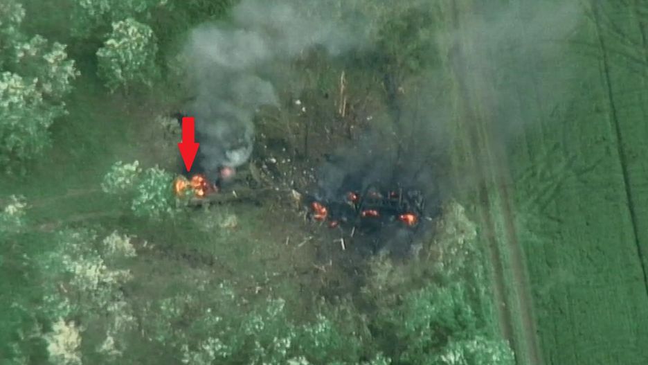 Zniszczony w obwodzie biełgorodzkim atomowy moździerz 2S4 Tulipan.