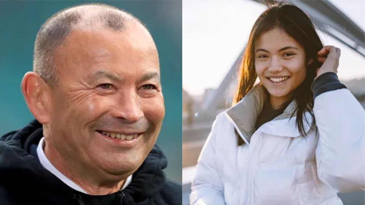 Eddie Jones (Photo by Mike Egerton/PA Images via Getty Images)(PA Images via Getty Images, Fot: Mike Egerton - PA Images) & Emma Raducanu (Photo by Alexander Scheuber/Getty Images)