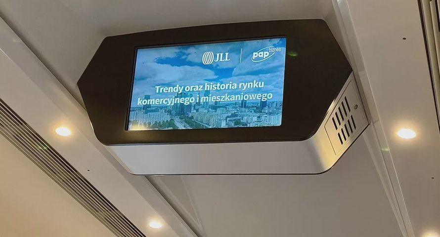 Moduł "Nieruchomości" z serwisu PAP promowany w pociągach Pendolino