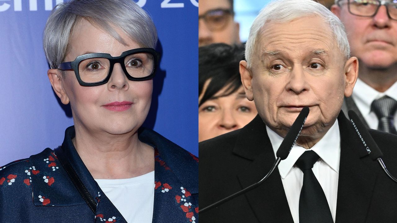 Karolina Korwin-Piotrowska i Jarosław Kaczyński