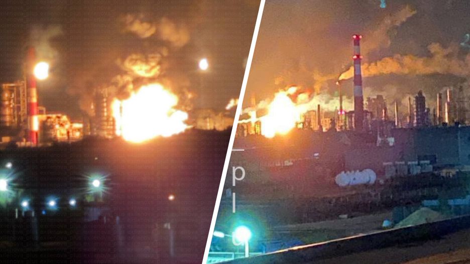 Rafineria w Riazaniu w ogniu