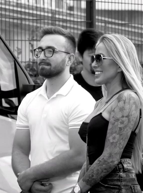 Sylwia Peretti z synem
