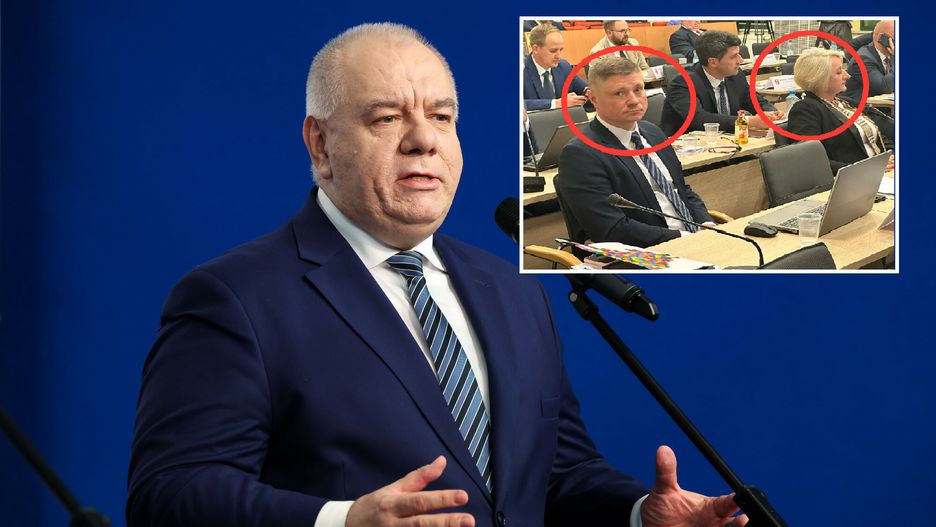 Jacek Sasin, szef struktur podlaskich PiS. Obok radni PiS, którzy "zdradzili"