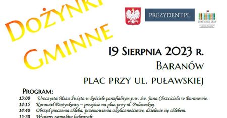 Dożynki w Baranowie 2023. Występy lokalnych artystów, atrakcje dla gości