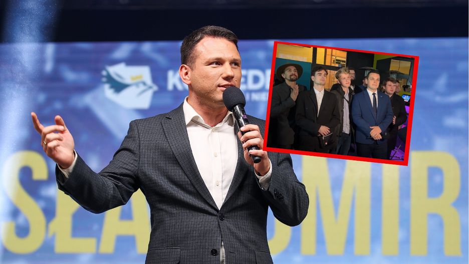 Nietęgie miny na wieczorze wyborczym Konfederacji