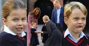 Kate i William odprowadzają onieśmieloną księżniczkę Charlotte i księcia George'a do szkoły (FOTO)