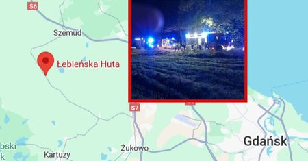 Wypadek na Pomorzu. Samochód potrącił czterech nastolatków