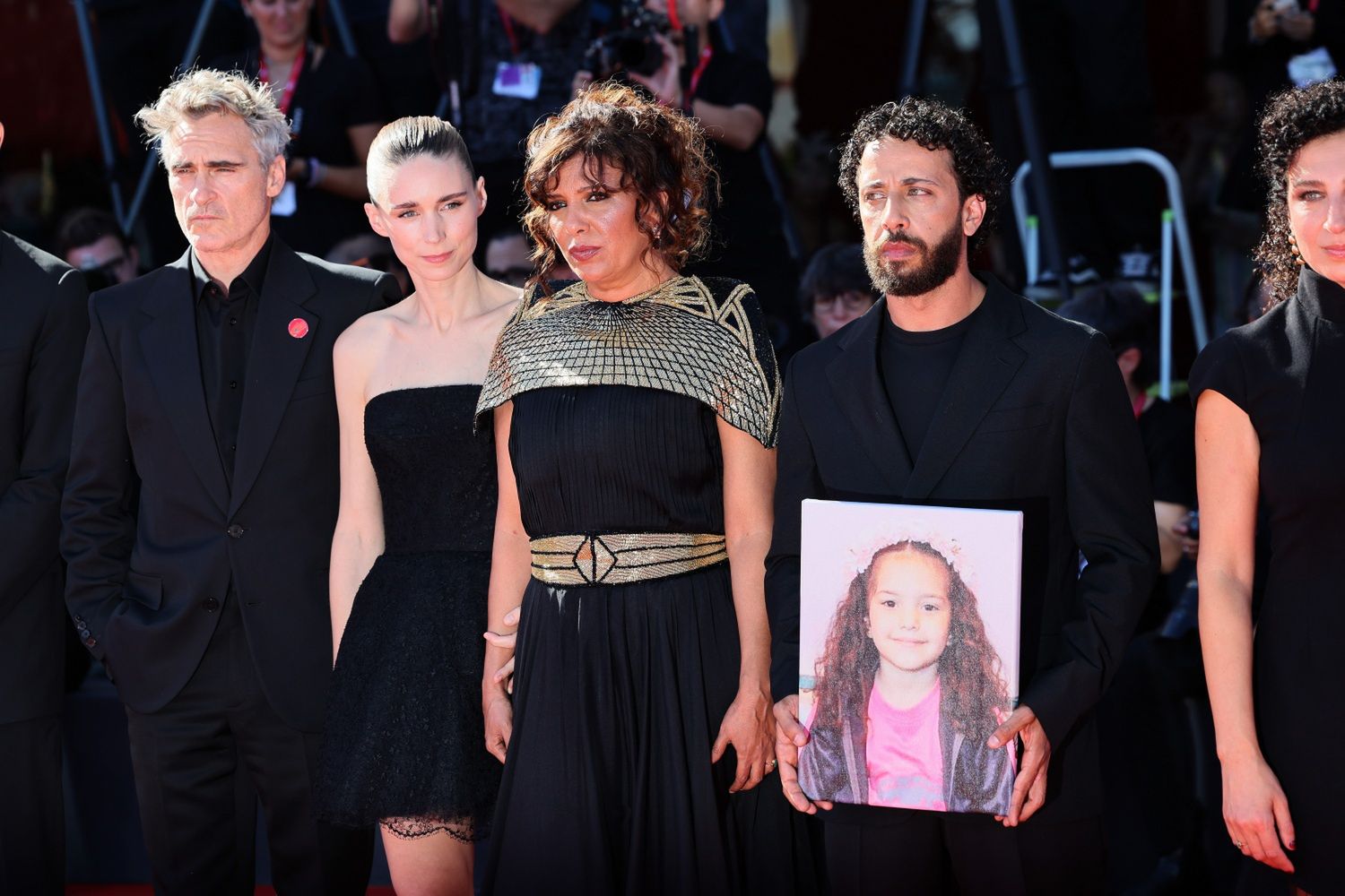 Joaquin Phoenix, Rooney Mara, Kaouther Ben Hania i Motaz Malhees