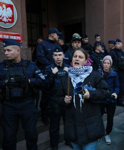Protest „Solidarni z Palestyną” przed MSZ. Interweniowała policja