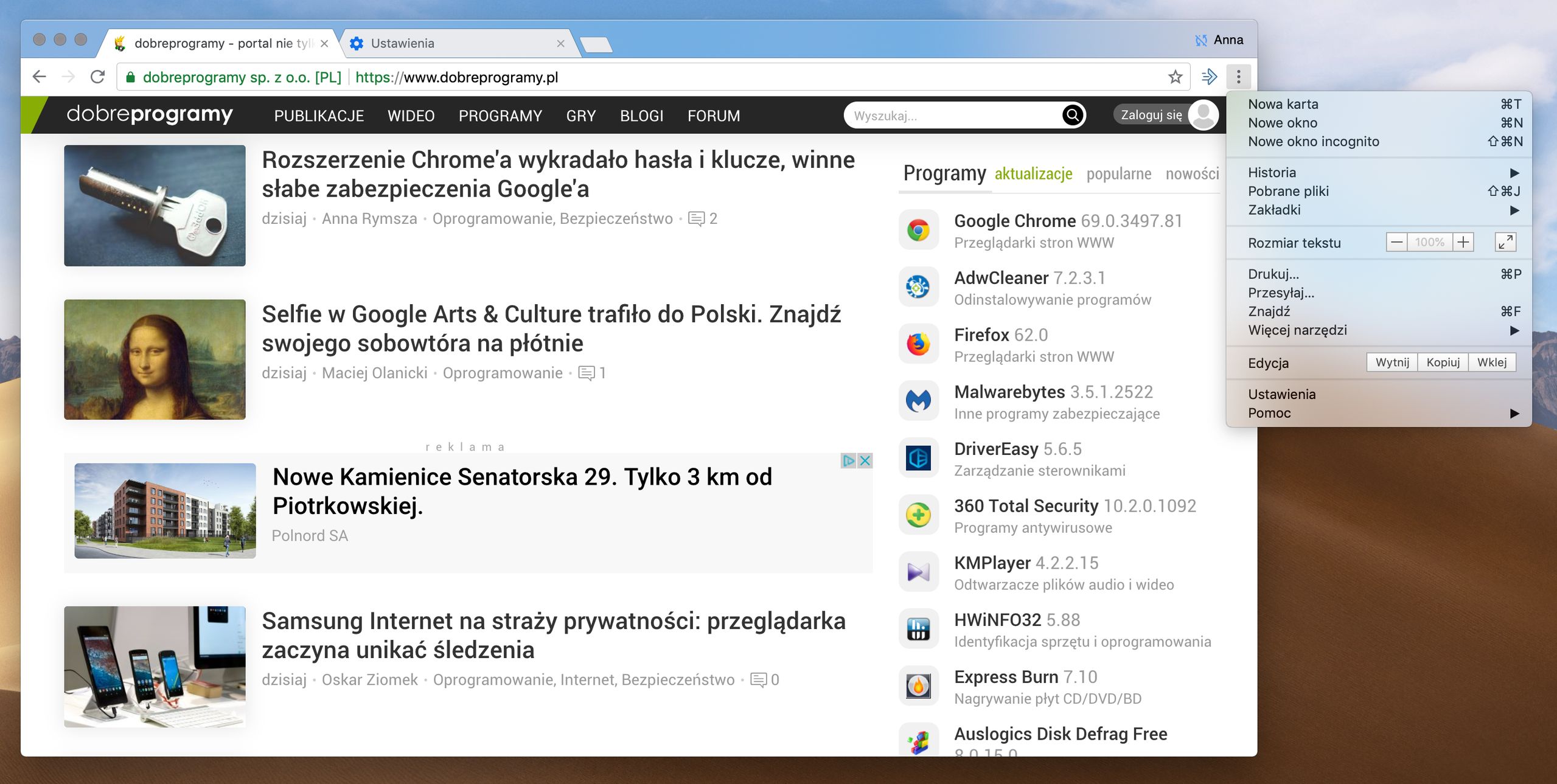 Chrome 68