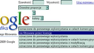 Licencje grafik a wyszukiwanie w Google 1